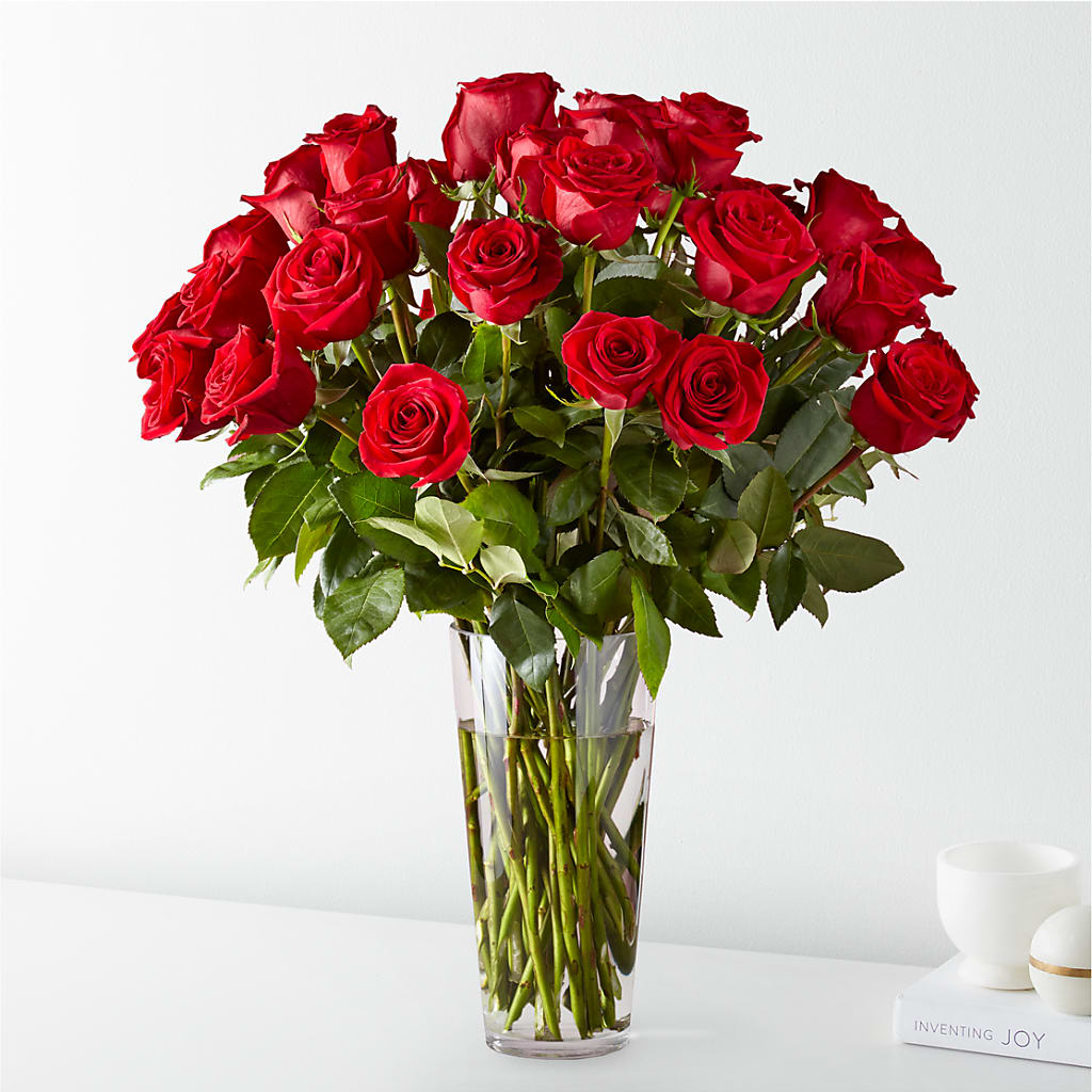 Long Stem Red Rose Bouquet – Olive Branch Flowers, Chittenango NY