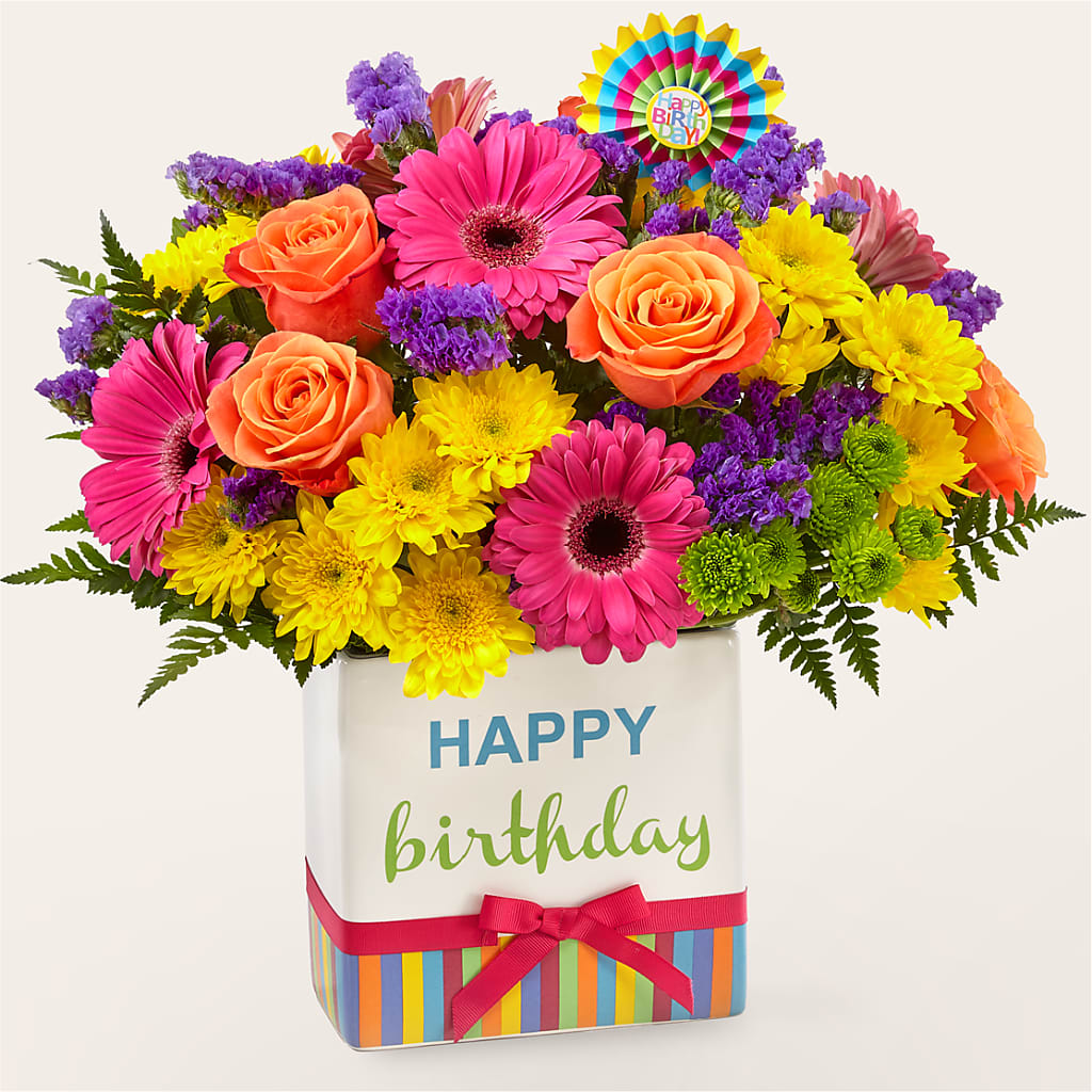Birthday Brights Bouquet – Olive Branch Flowers, Chittenango NY