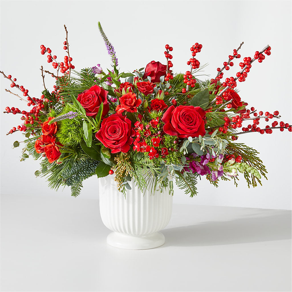 Big Red Bow Bouquet – Olive Branch Flowers, Chittenango NY