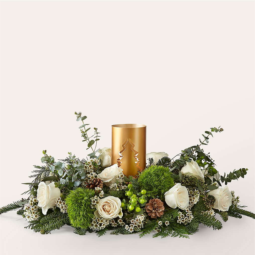 Chestnuts Roasting Centerpiece – Olive Branch Flowers, Chittenango NY