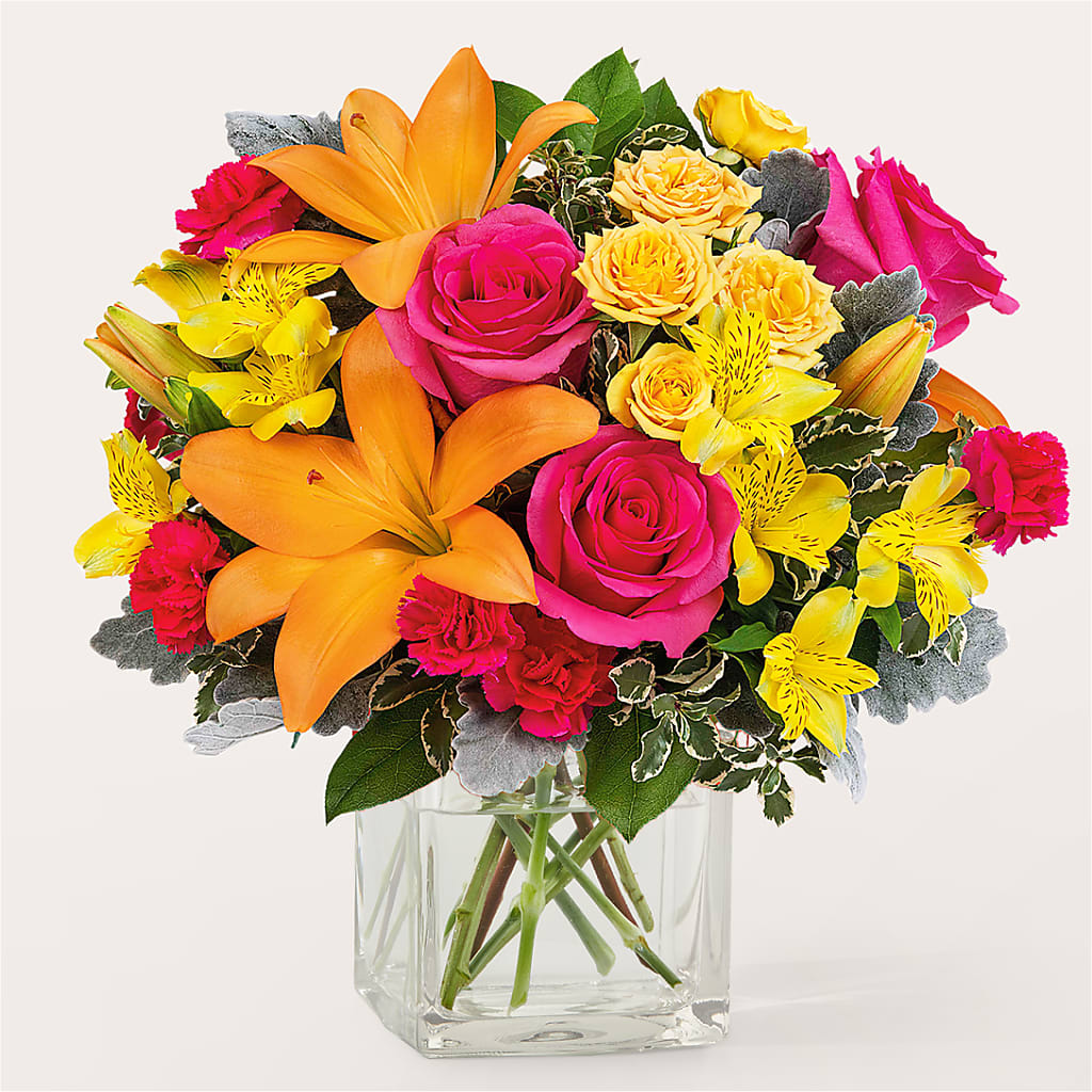 To the Tropics Bouquet – Olive Branch Flowers, Chittenango NY