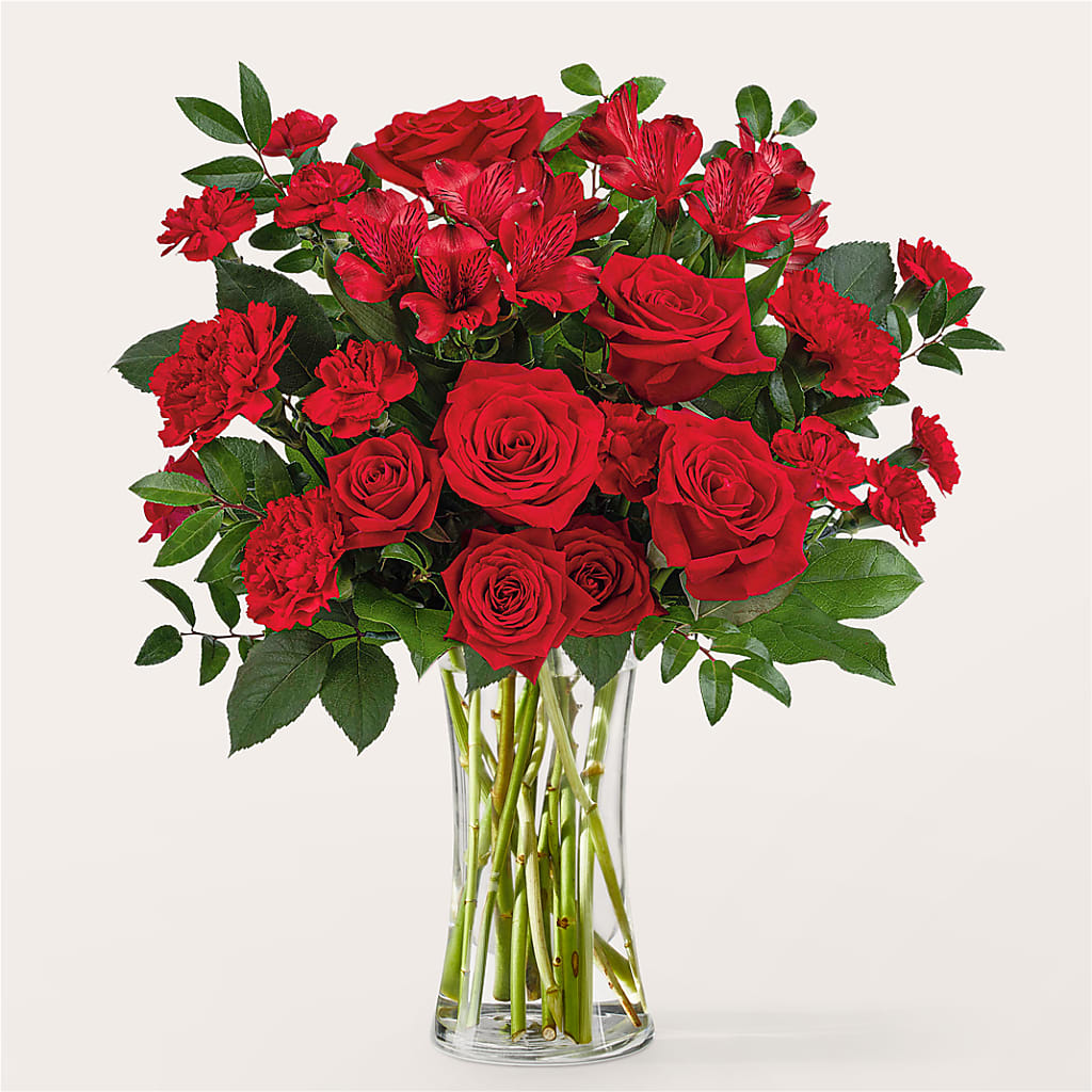 Brilliant Ruby Bouquet – Olive Branch Flowers, Chittenango NY