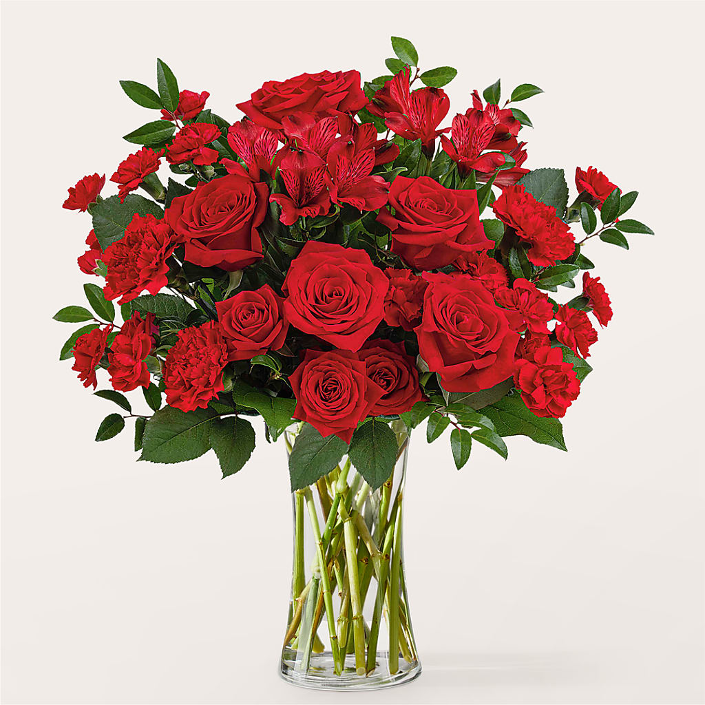 Brilliant Ruby Bouquet – Olive Branch Flowers, Chittenango NY