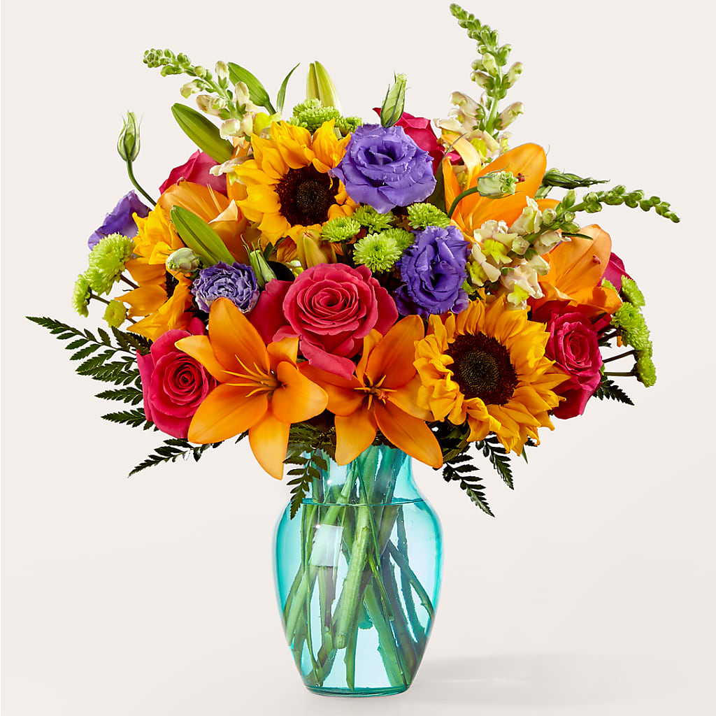 Double Rainbow Bouquet – Olive Branch Flowers, Chittenango NY