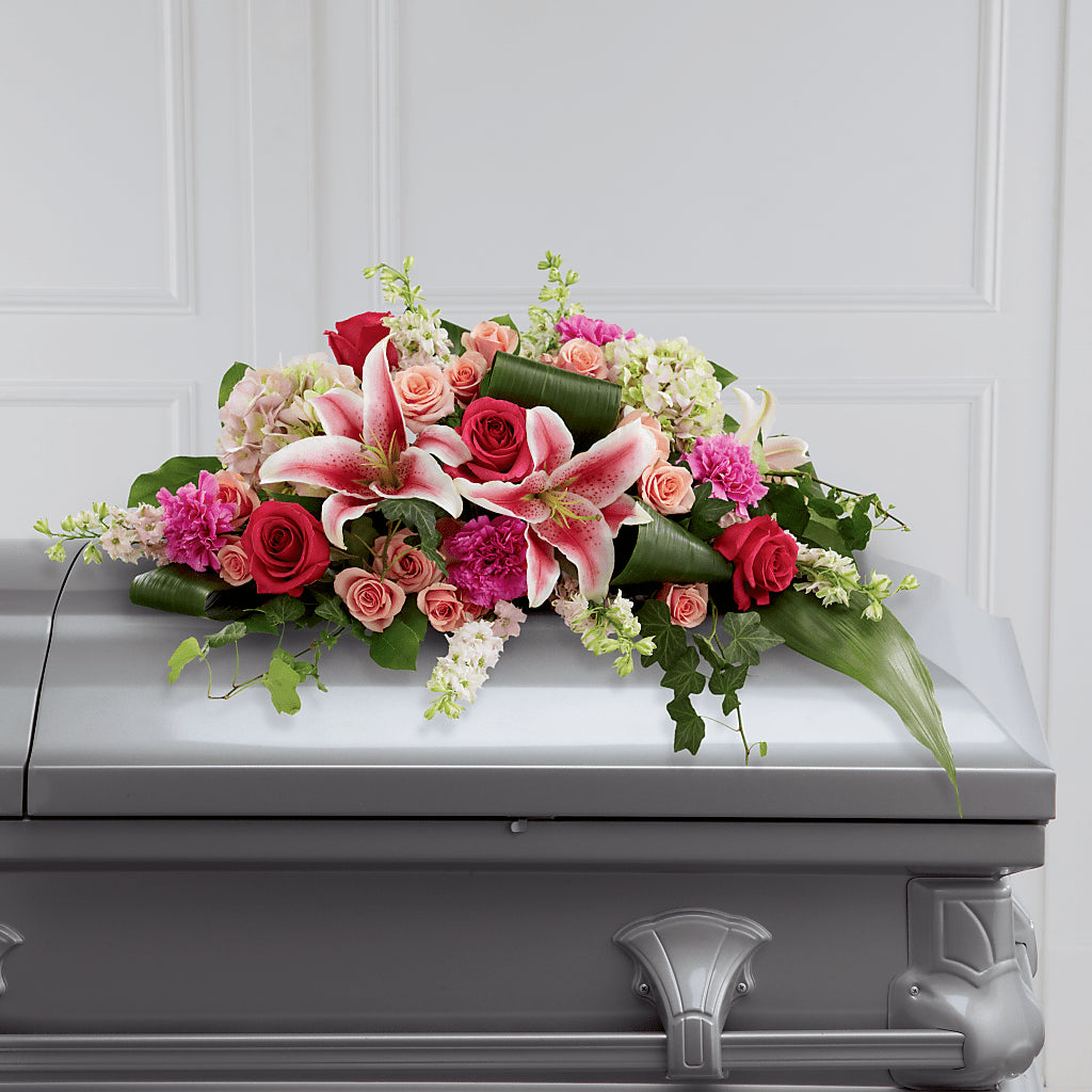 Splendid Grace Casket Spray – Olive Branch Flowers, Chittenango NY
