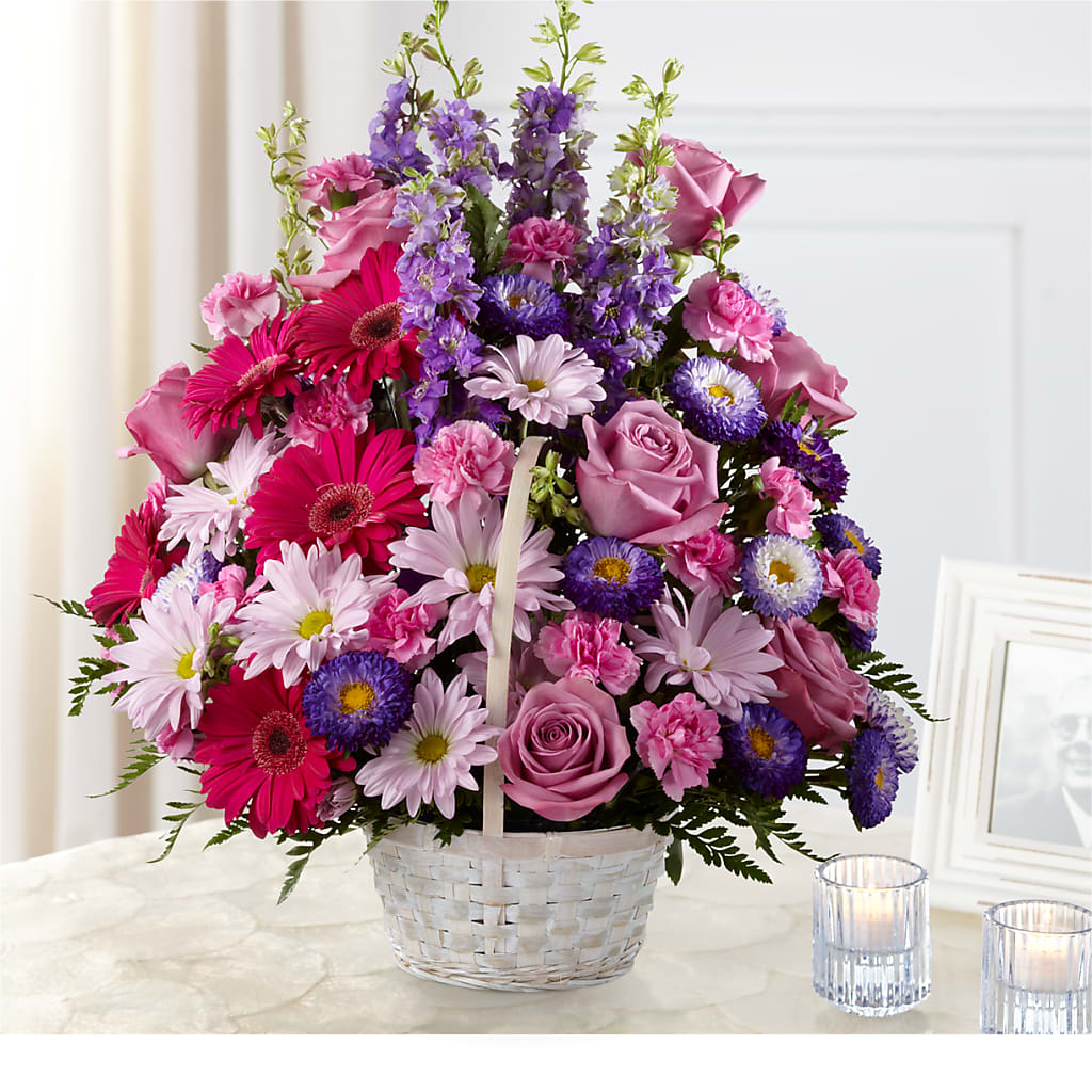 Pastel Peace Basket – Olive Branch Flowers, Chittenango NY