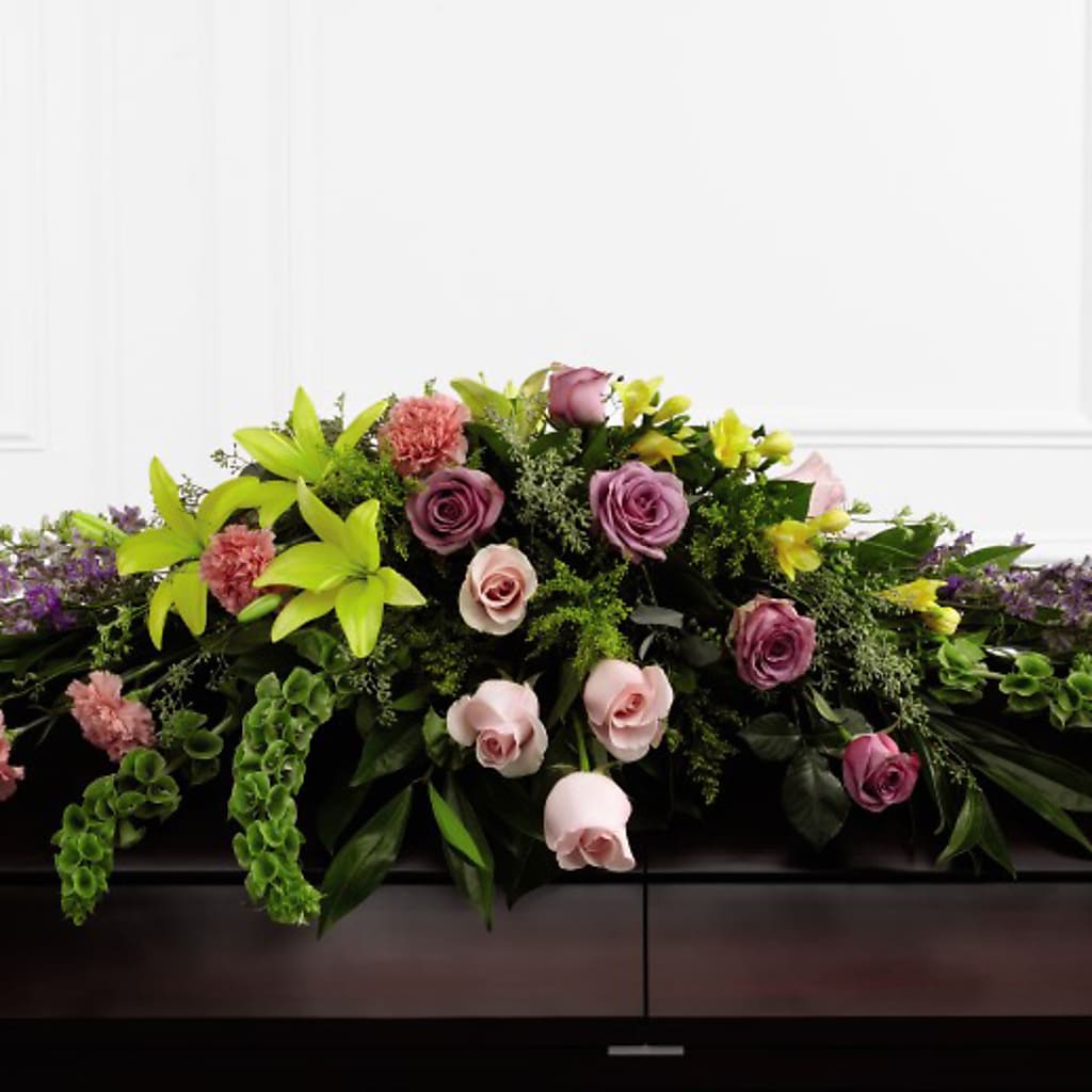 Forever Beloved Casket Spray – Olive Branch Flowers, Chittenango NY