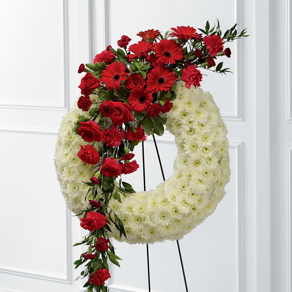 Graceful Tribute Wreath – Olive Branch Flowers, Chittenango NY