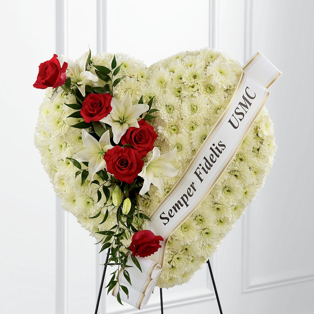 Heartfelt Hero Standing Heart – Olive Branch Flowers, Chittenango NY