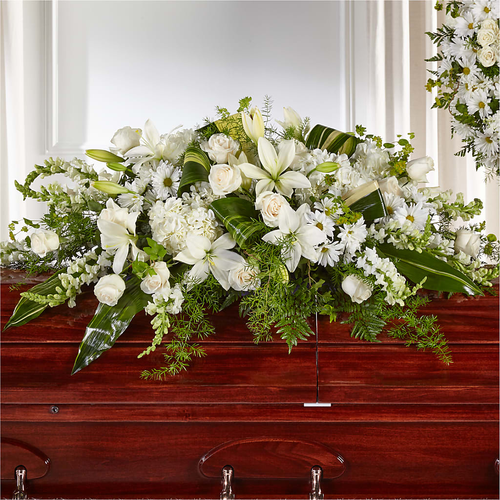 Abundance Casket Spray – Olive Branch Flowers, Chittenango NY