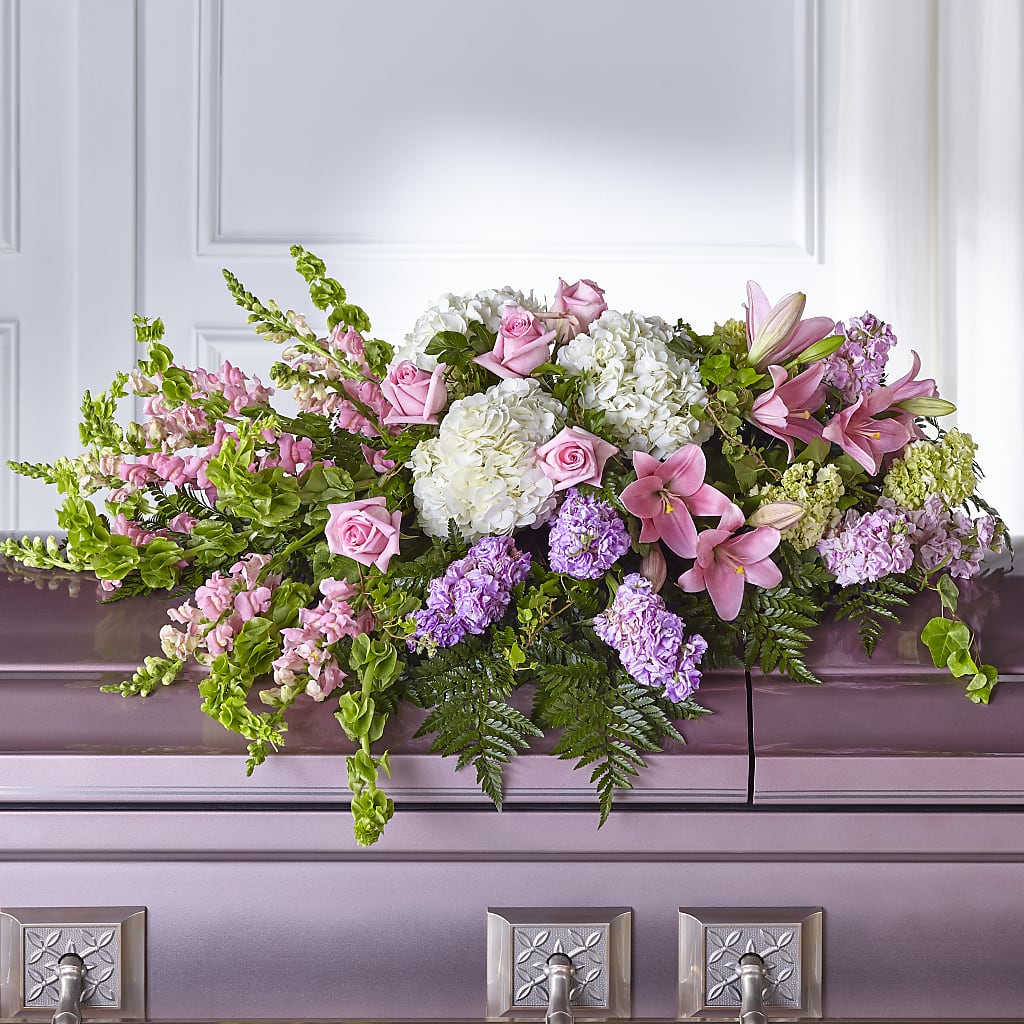 Life's Gratitude Casket Spray – Olive Branch Flowers, Chittenango NY
