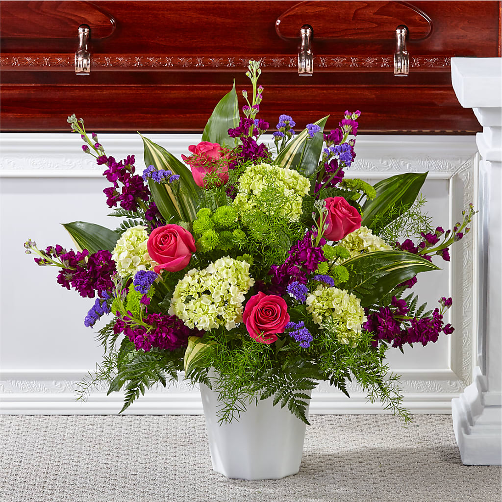 Beautiful Horizons Floor Basket – Olive Branch Flowers, Chittenango NY
