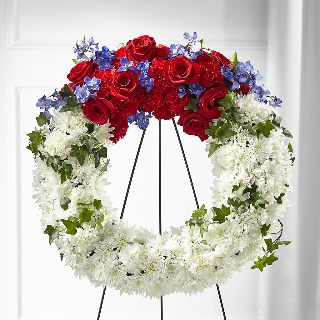 Patriotic Passion Wreath – Olive Branch Flowers, Chittenango NY