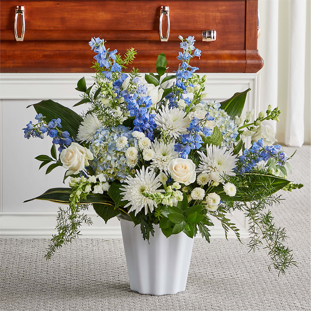 Everlasting Memories Floor Basket – Olive Branch Flowers, Chittenango NY