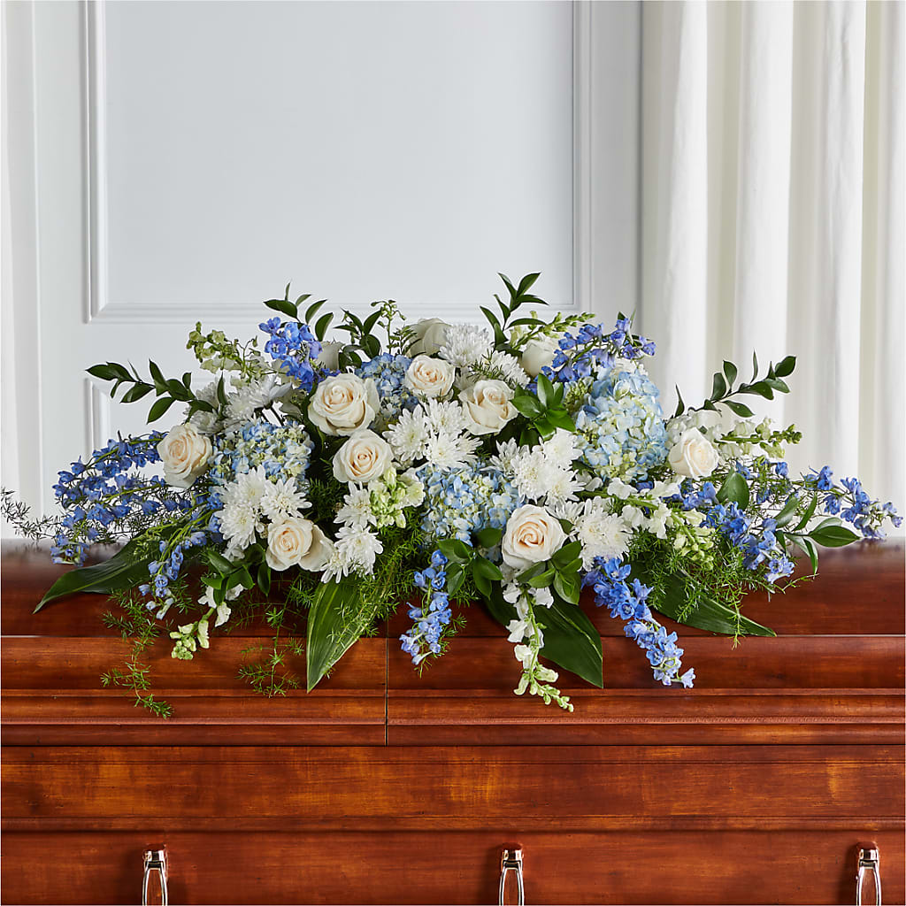 Timeless Essence Casket Spray – Olive Branch Flowers, Chittenango NY