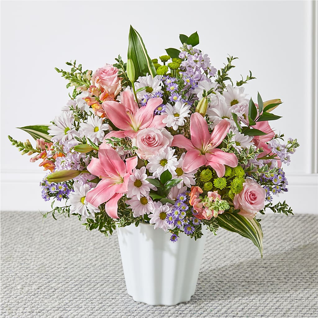 Abundant Compassion Floor Basket – Olive Branch Flowers, Chittenango NY