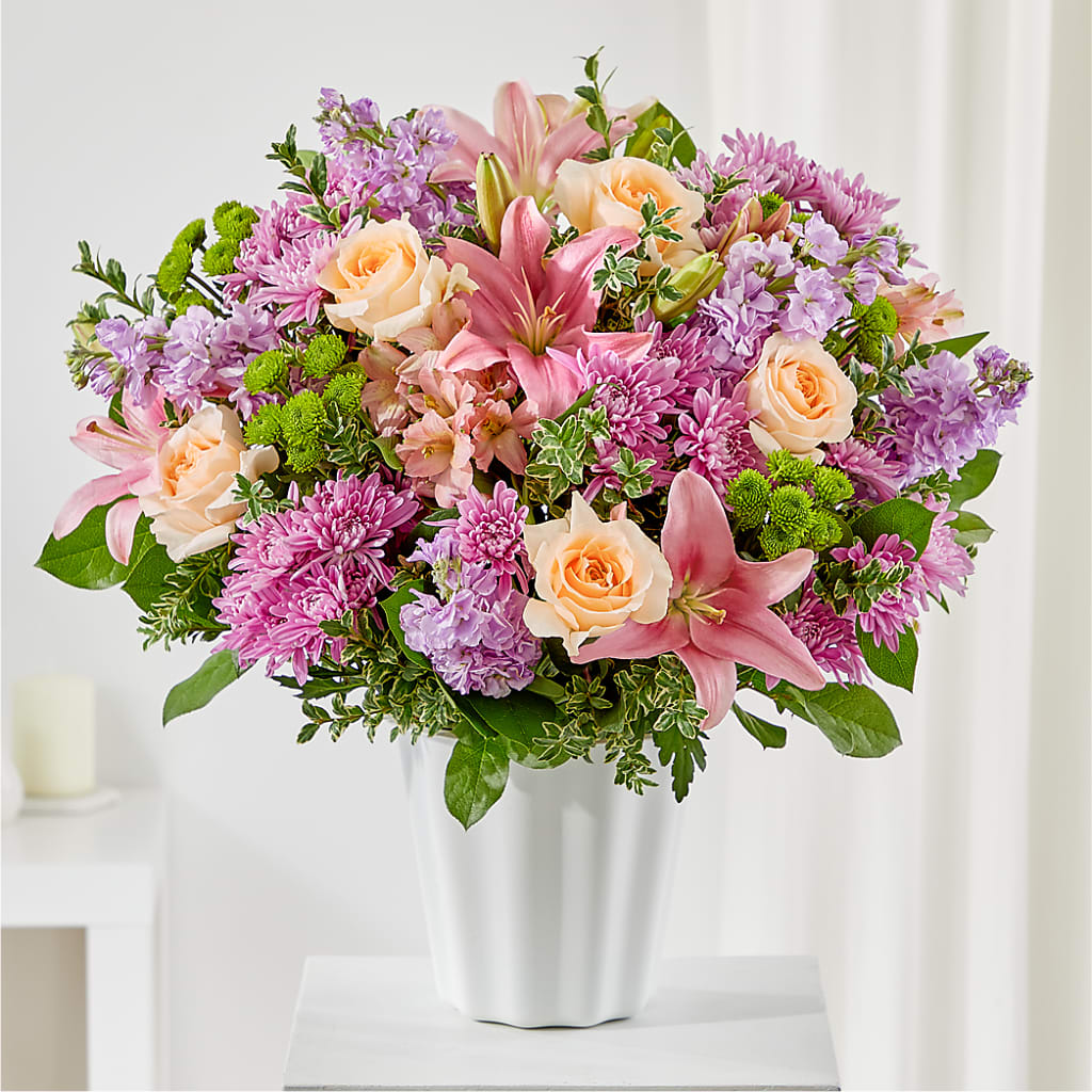 Supportive Embrace Tabletop Basket – Olive Branch Flowers, Chittenango NY