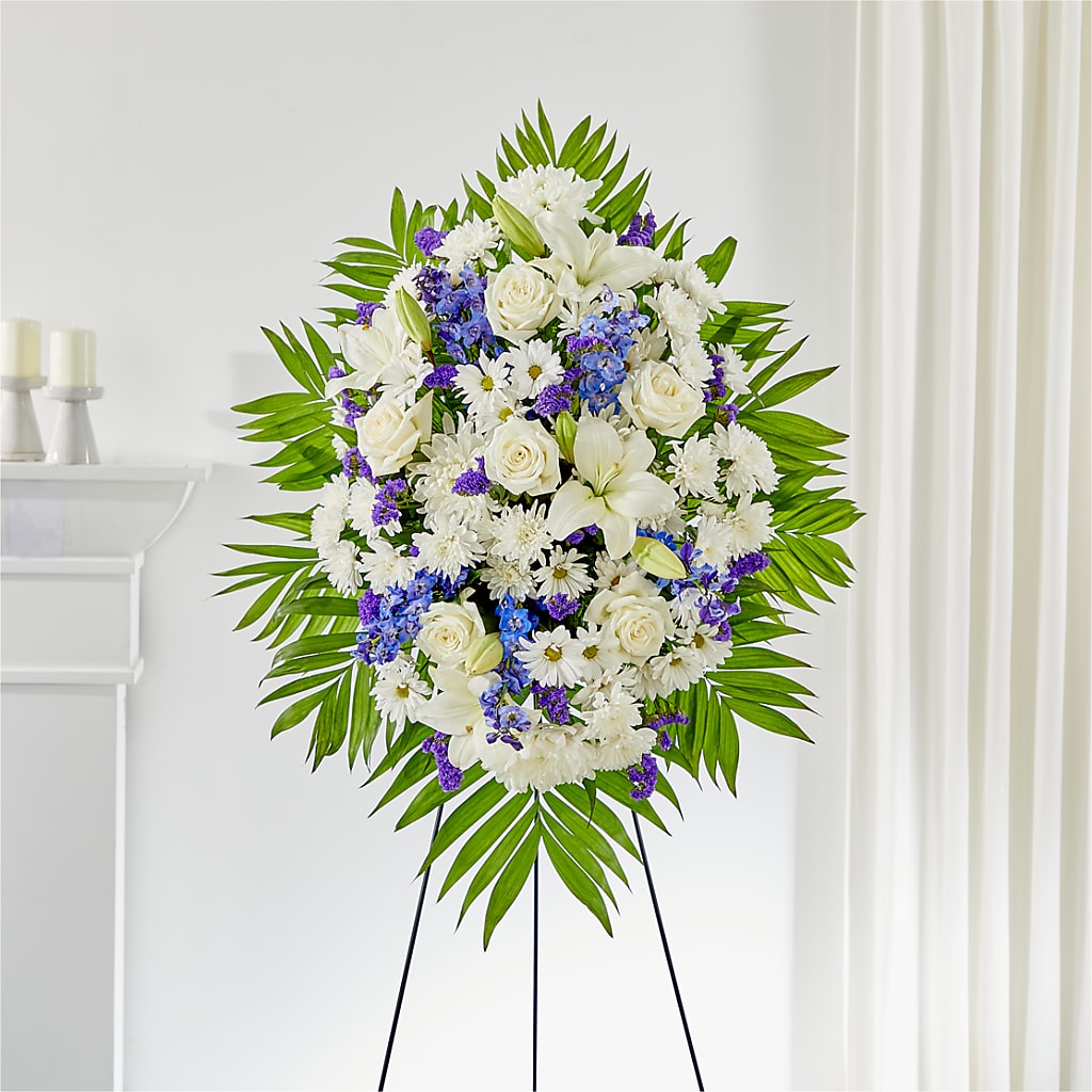 At Rest Standing Spray – Olive Branch Flowers, Chittenango NY