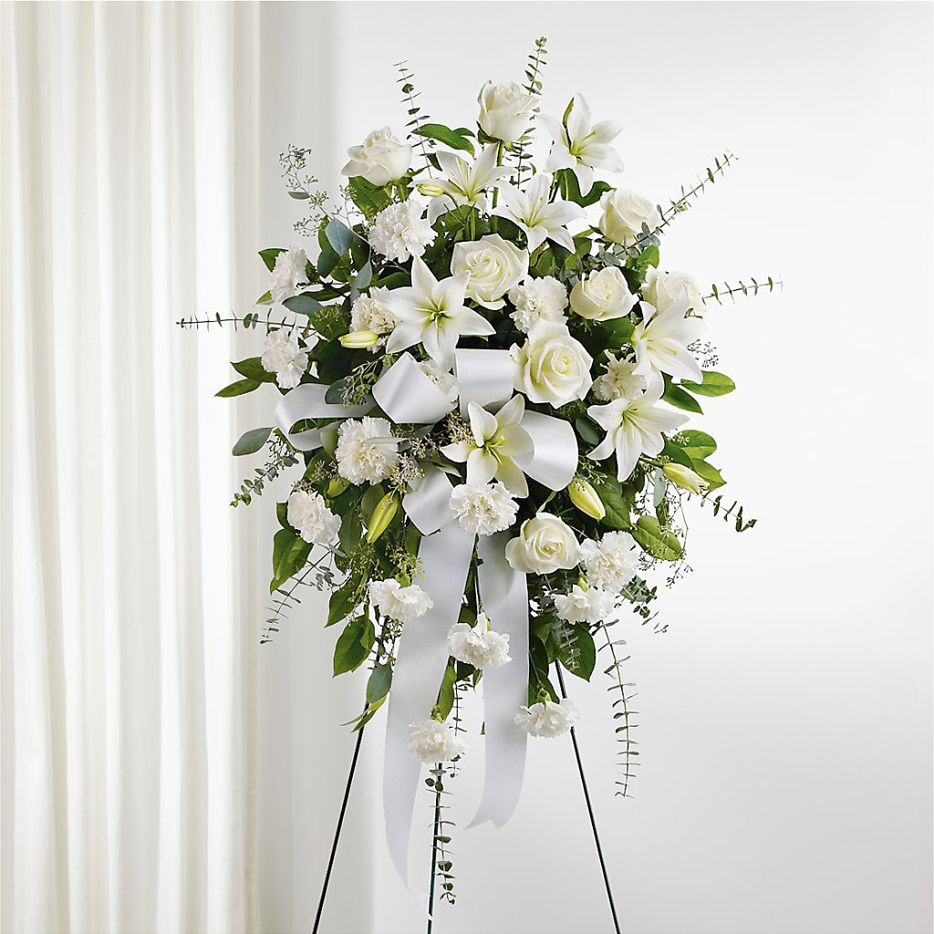 With Care Standing Spray – Olive Branch Flowers, Chittenango NY