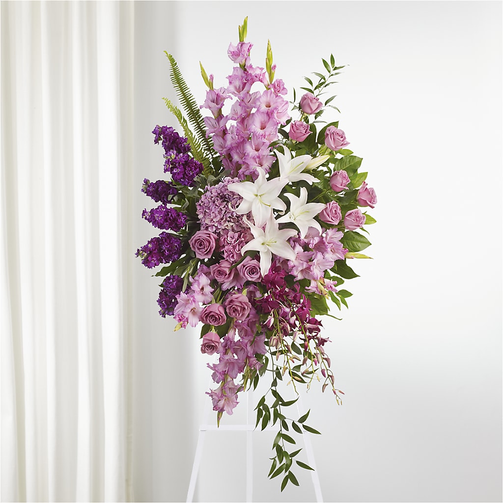 Never Alone Standing Spray – Olive Branch Flowers, Chittenango NY