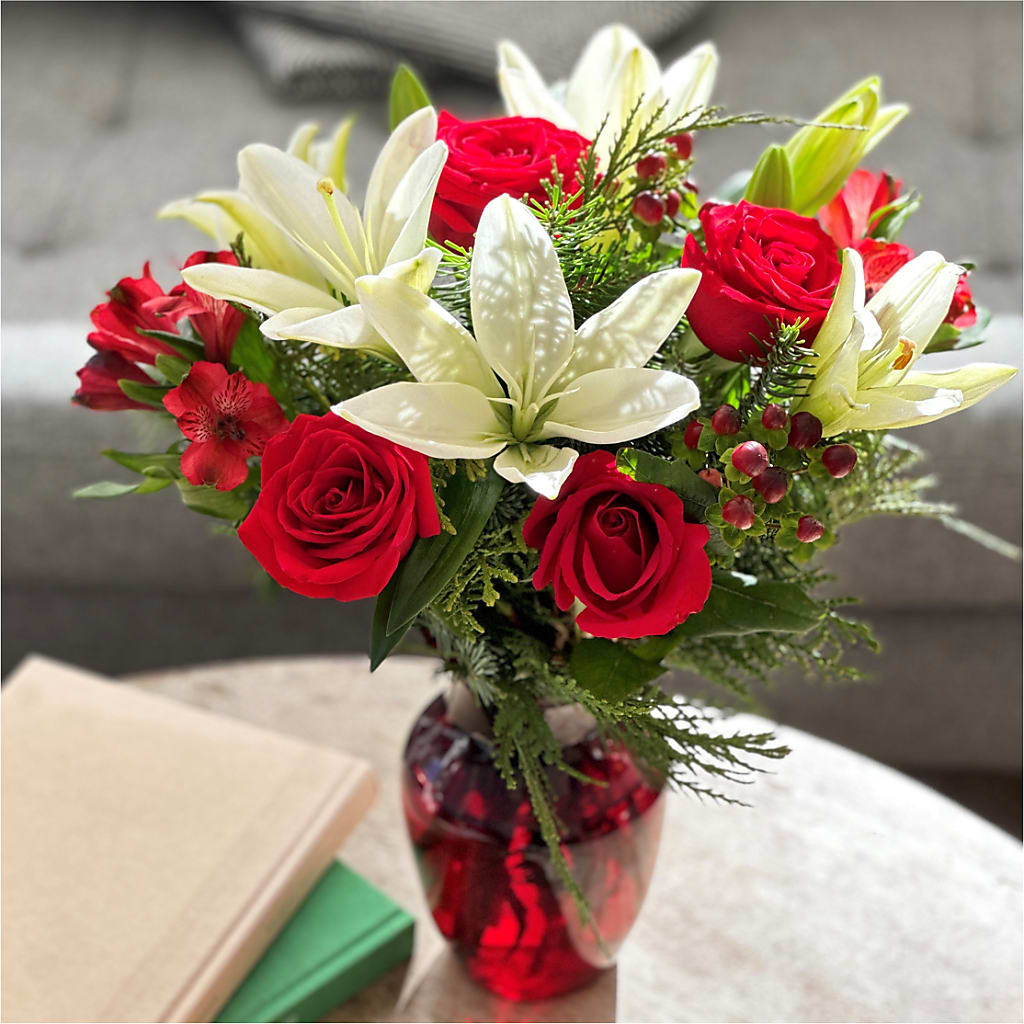 Evergreen Delight Bouquet – Olive Branch Flowers, Chittenango NY