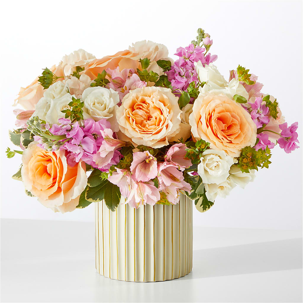 Paradise Bouquet with Ivory Vase – Olive Branch Flowers, Chittenango NY