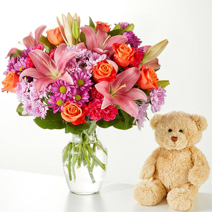 One and Only Bouquet and Bear Bundle –  Olive Branch Flowers, Chittenango NY