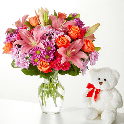 One and Only Bouquet and Bear Bundle –  Olive Branch Flowers, Chittenango NY
