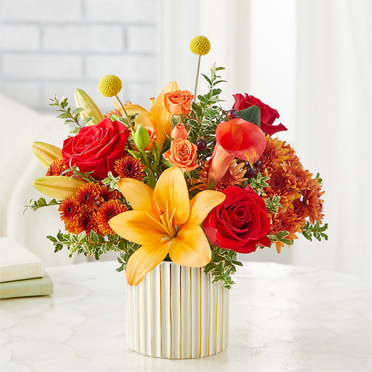Scarlet Skies Bouquet –  Olive Branch Flowers, Chittenango NY