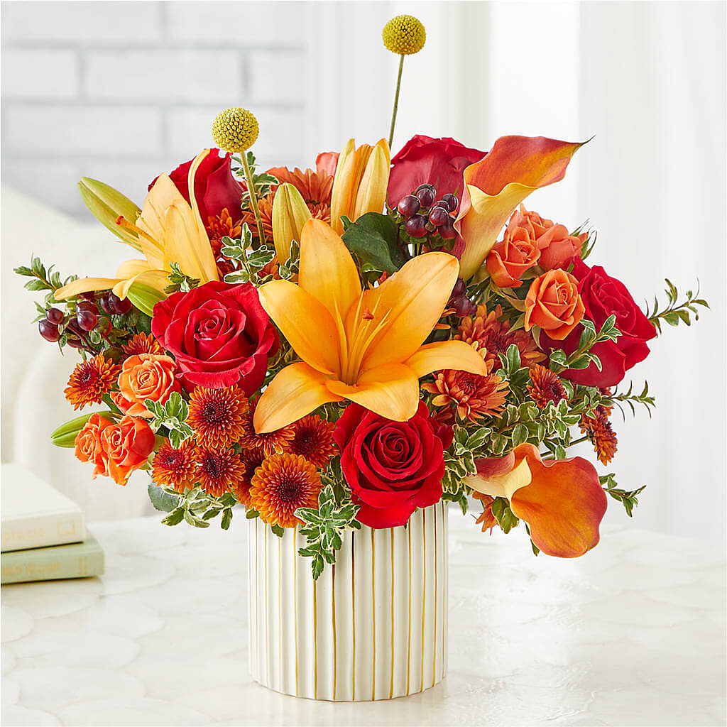 Scarlet Skies Bouquet –  Olive Branch Flowers, Chittenango NY