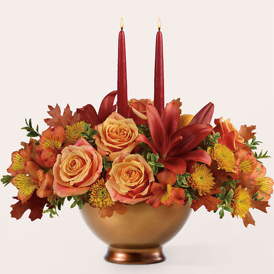 Harvest Table Centerpiece –  Olive Branch Flowers, Chittenango NY