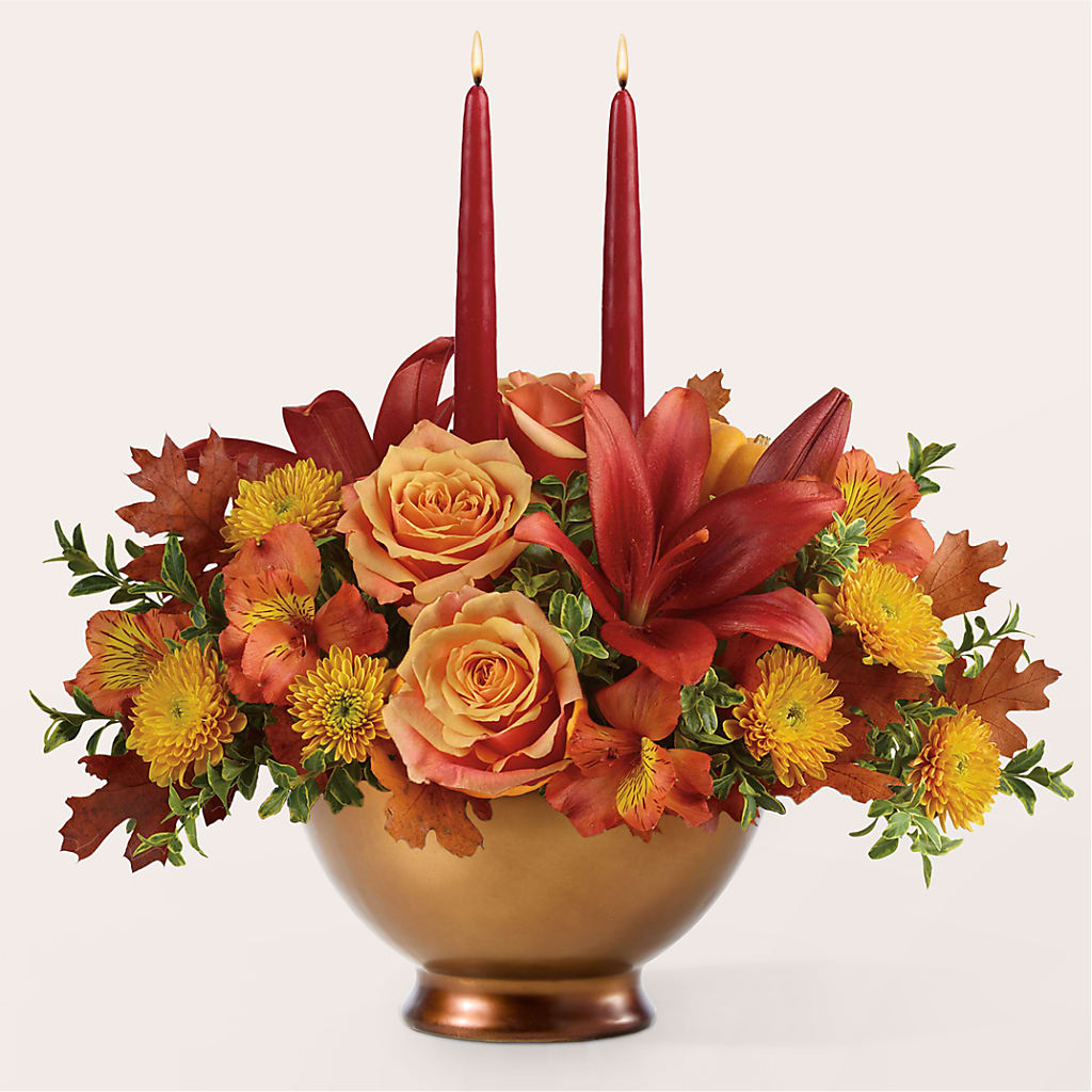 Harvest Table Centerpiece –  Olive Branch Flowers, Chittenango NY