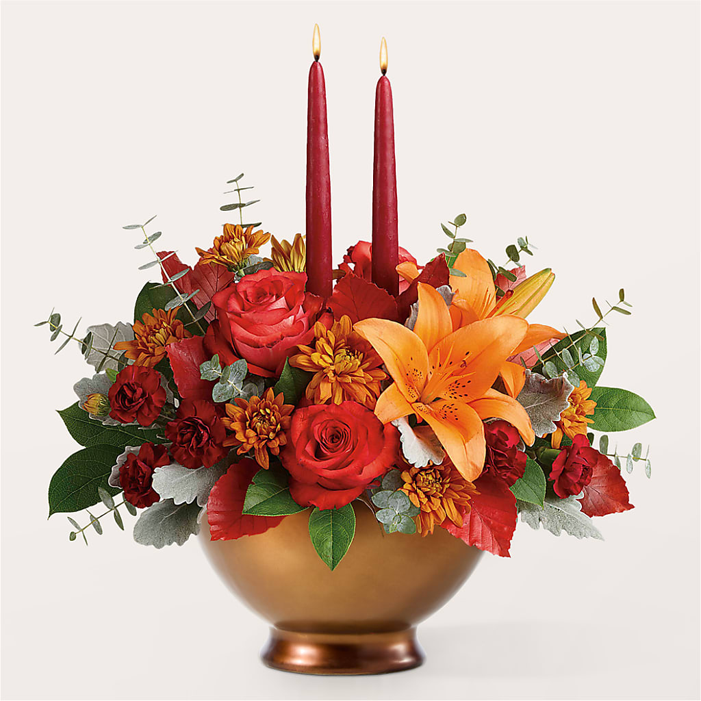 Fruits of Fall Centerpiece –  Olive Branch Flowers, Chittenango NY