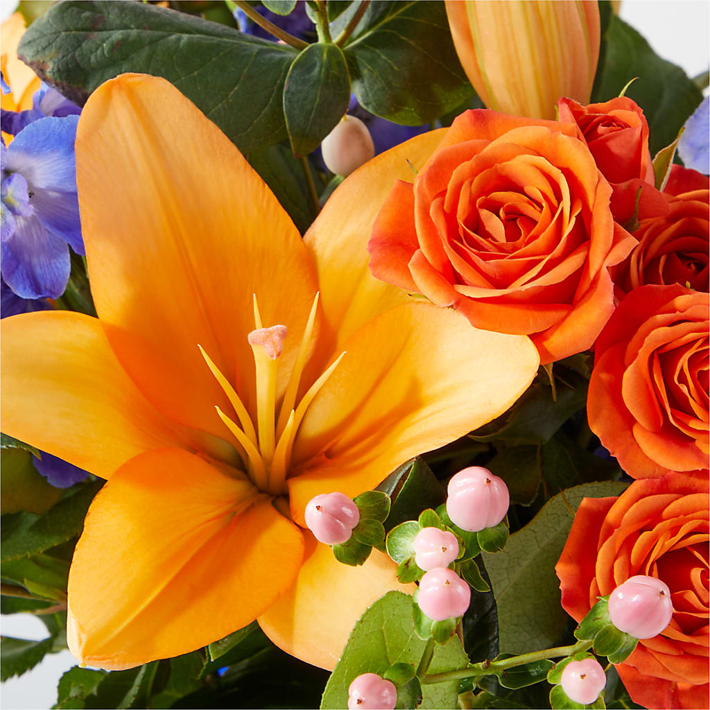 Radiant Citrus Bouquet –  Olive Branch Flowers, Chittenango NY
