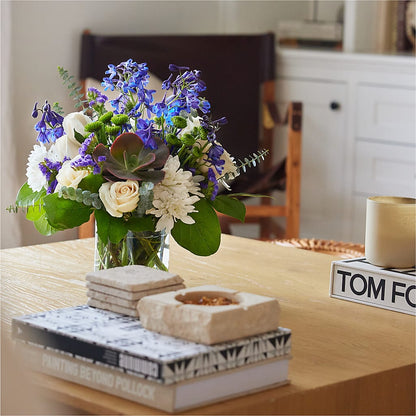 Cerulean Waves Bouquet –  Olive Branch Flowers, Chittenango NY