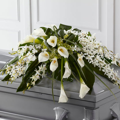 Angel Wings Casket Spray –  Olive Branch Flowers, Chittenango NY