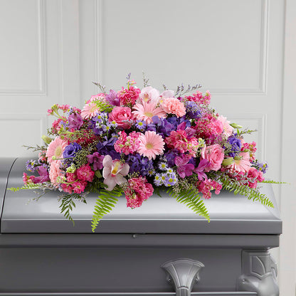 Glorious Garden Casket Spray –  Olive Branch Flowers, Chittenango NY