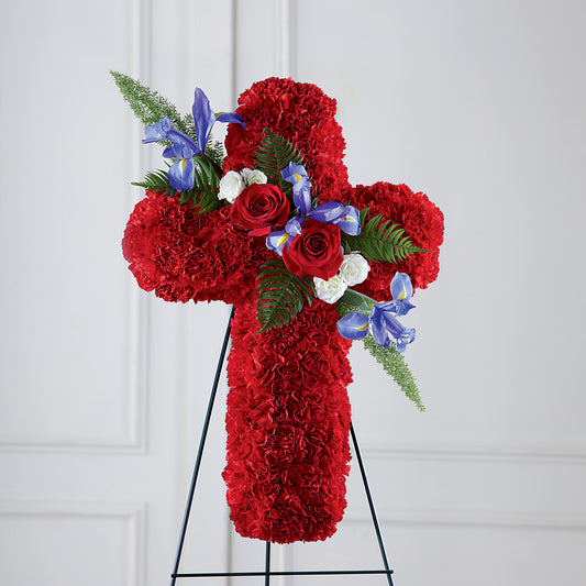 Faithful Hero Floral Cross –  Olive Branch Flowers, Chittenango NY