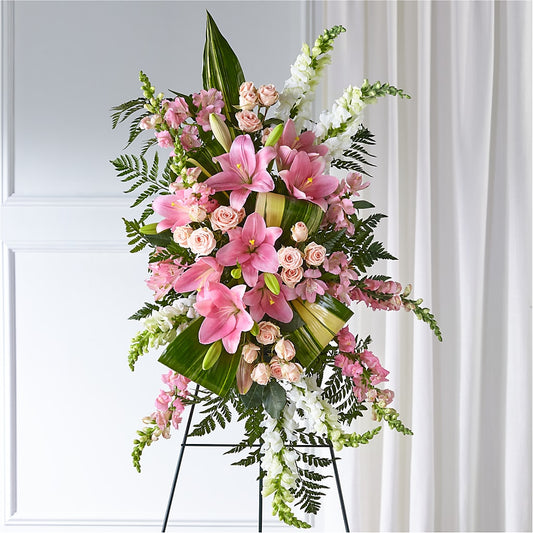 Elegant Embrace Standing Spray –  Olive Branch Flowers, Chittenango NY