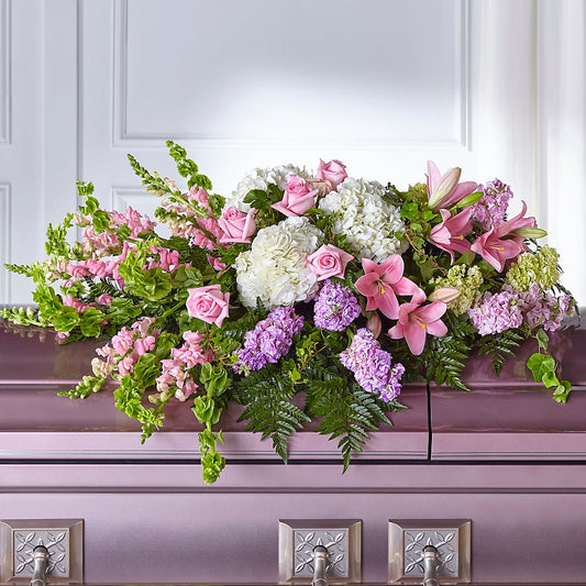 Life's Gratitude Casket Spray –  Olive Branch Flowers, Chittenango NY