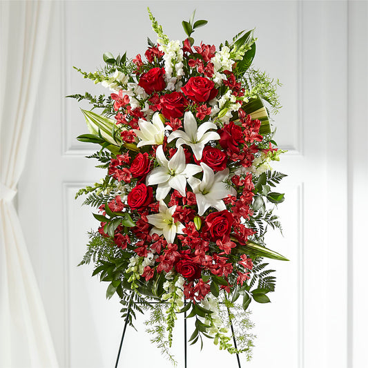 Everlasting Memory Standing Spray –  Olive Branch Flowers, Chittenango NY