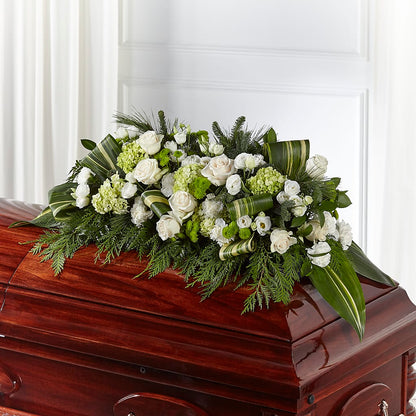 Hopeful Gesture Casket Spray –  Olive Branch Flowers, Chittenango NY