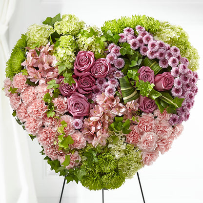Heartwarming Standing Heart –  Olive Branch Flowers, Chittenango NY