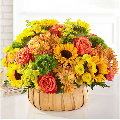 Harvest Sunflower Basket –  Olive Branch Flowers, Chittenango NY