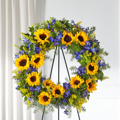 Bright Rays Wreath –  Olive Branch Flowers, Chittenango NY
