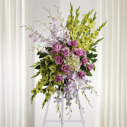 Lasting Legacy Standing Spray –  Olive Branch Flowers, Chittenango NY