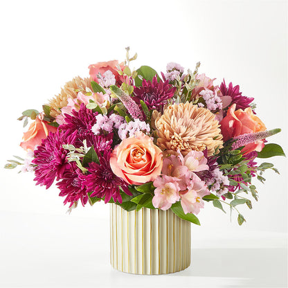 Berry Cobbler Bouquet with Ivory Vase –  Olive Branch Flowers, Chittenango NY