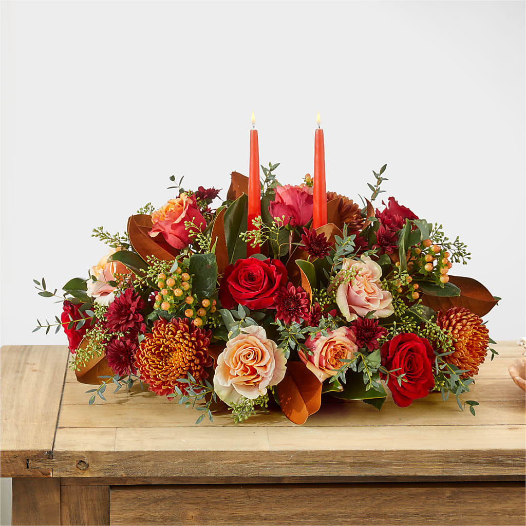 Gather Near Centerpiece –  Olive Branch Flowers, Chittenango NY