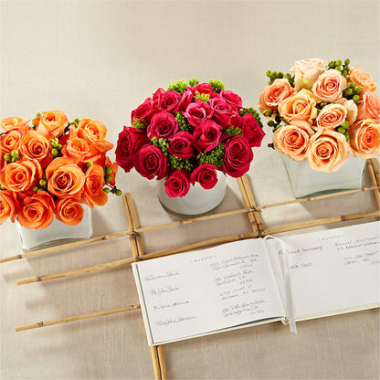 Dawn Rose Centerpiece –  Olive Branch Flowers, Chittenango NY